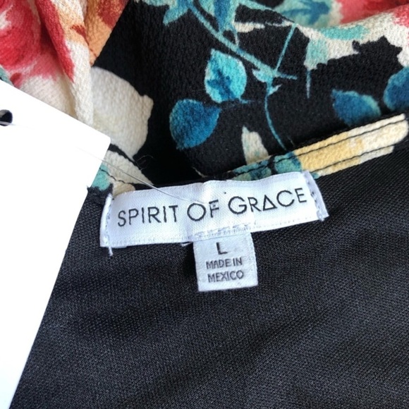 Spirit of Grace Floral Ruffle Trim Hi-Lo Dress NWT - Picture 7 of 9